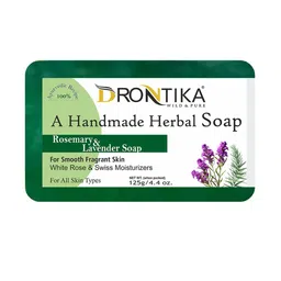 DRONTIKA Set Of 4 Herbal Rosemary & Lavender Soaps - 125 g Each image 2