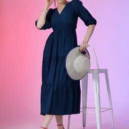 Krunal Raiyani Applique Fit & Flare Maxi Dress-picture-39