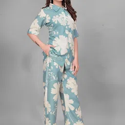 VenderVilla Printed Shirt Collar Shirt With Printed Trousers Co-Ords image 3