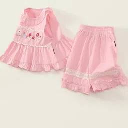 LULU & SKY Girls Pure Cotton Top With Pyjamas image 3