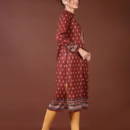 V-Mart Ethnic Printed Mandarin Collar Kurta image 5