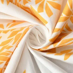 HIDECOR White & Yellow Floral 210 TC Single Bedsheet With 1 Pillow Cover image 4