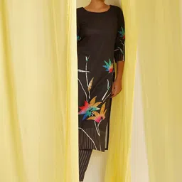 HRITIKA Floral Printed Straight Kurta With Trouser-picture-14