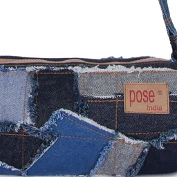 Pose india Unisex Colourblocked Cotton Bowling Sling Bag with Fringed image 3