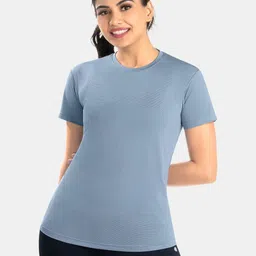 Dermawear Women Solid Round Neck T-Shirt-image-67