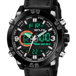 BENLING Men Solid Dial & Leather Wrap Around Straps Analogue and Digital Watch-image-16