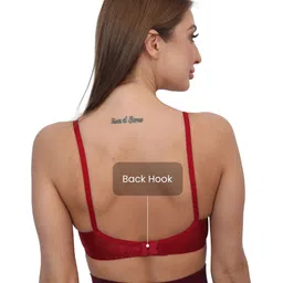 Glamoras Women Lace Non Padded Non Wired Full Coverage Lace Bra image 2