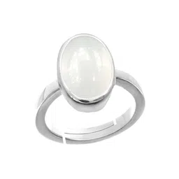 RRVGEM 12.50 KT Unheated Untreated Rainbow Moonstone Ring Silver Plated Ring-picture-27