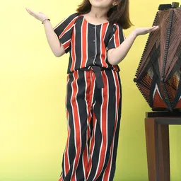Baawri Girls Striped Top With Trouser-image-21