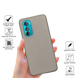 SPRIG Motorola Edge 30 Leather Silicone Back Case image 4