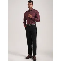 JADE BLUE Men Geometric Printed Spread Collar Cotton Formal Shirt image 5