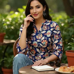 THE FAB FACTORY Women Floral Printed Kurti-image-17