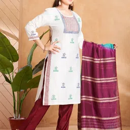Muhuratam Girls Pure Silk Kurta Sets image 5