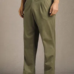 Louis Philippe Men Regular Fit Mid-Rise Pleated Formal Trousers image 3