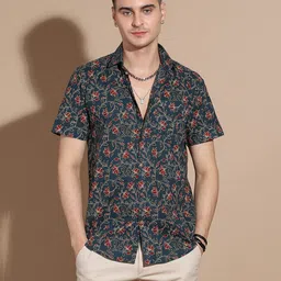 Anouk Men Smart Floral Opaque Printed Casual Shirt-picture-21