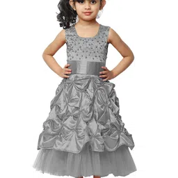Wish little Girls Embellished Beads & Stone Satin Maxi Dress-image-59