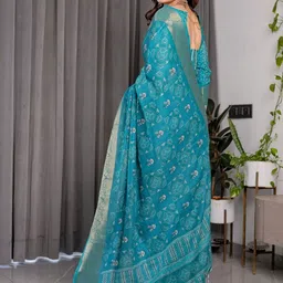 ALMAARI FASHION Woven Design Zari Pure Cotton Kanjeevaram Saree image 2