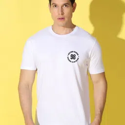 WOOSTRO Men Printed Monochrome Applique T-shirt-picture-15