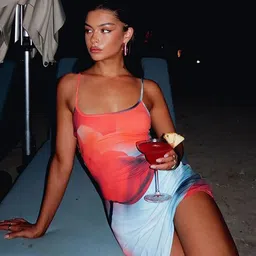 StyleCast x Revolte Georgette A-Line Dress-image-97