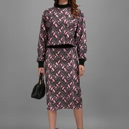 MILOST Printed Top With Skirts Co-Ords image 4