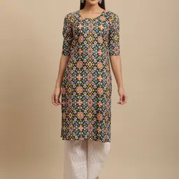 7Threads Women Pack Of-6 Ethnic Motifs Printed Crepe Kurta-picture-40