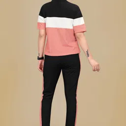 sakarmaa Women Top & Pyjama Set Black, Pink Colorblock image 2