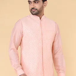 ZOIS Men Printed Mandarin Collar Nehru Jackets image 3