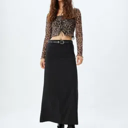 Koton Women Printed Raw Edge T-shirt image 5