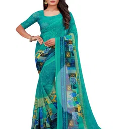 Moda Rapido Pack Of 2 Floral Printed Pure Georgette Saree image 2
