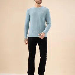 Status Quo Men Self Design Full Sleeve Round Neck Pullover image 5