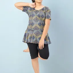 BAESD Girls Printed Swim Suit With Attached Shorts-picture-19