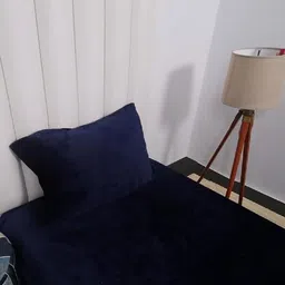 RD TREND Navy Blue 300 TC Single Bedsheet with 1 Pillow Covers image 3