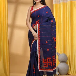 DESH BIDESH Woven Design Pure Cotton Taant Saree-picture-37