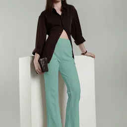 SWADESI STUFF Women Relaxed Easy Wash Cargos Trousers image 3