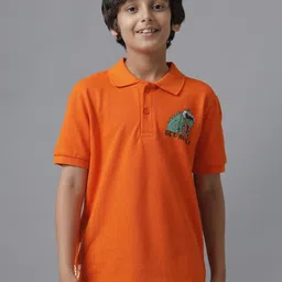 UNDER FOURTEEN ONLY Boys Polo Collar Cotton T-shirt-image-65