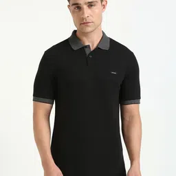 Calvin Klein Jeans Men Solid Polo Collar Cotton Slim Fit T-shirt-picture-40