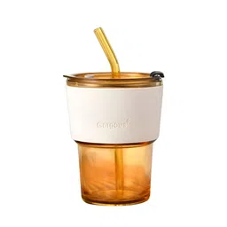 WELOUR Multicoloured Single Glass Water Bottle image 1