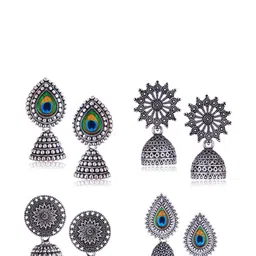 Sangria Silver-Plated Alloy Earrings-picture-30