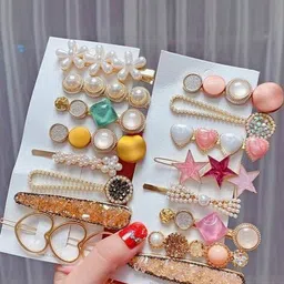 Crown Fabulous Jewellery Set Of 16 Embellished Decorative Hair Clips image 3