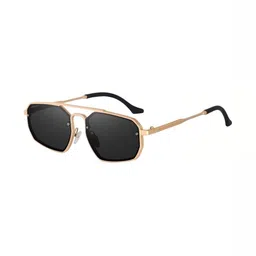 Being Better Unisex Black Lens & Gold-Toned Rectangle Sunglasses with-picture-23