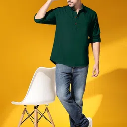 ZELINCO Men Thread Work Kurta image 2