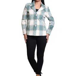 Hallinton Women Checked Single-Breasted Overcoat-image-5