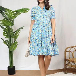 MomToBe Floral Print Maternity Fit & Flare Dress-picture-15