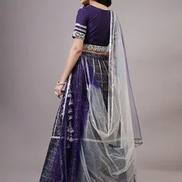 Utsav Fashion Embroidered Mirror Work Shibori Ready to Wear Lehenga & Choli With Dupatta image 3