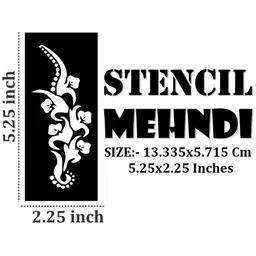 ORDERSHOCK Floral Mehndi Stencil Stickers image 2