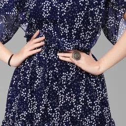 Raiyani Fashion Print Georgette Fit & Flare Maxi Dress image 2