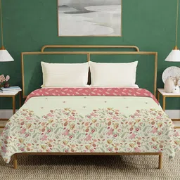 URBAN SPACE Pink & White Floral AC Room Dohar image 3