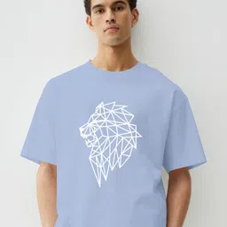 MaverIQ Men Graphic Printed Round Neck Cotton Oversized T-shirt-picture-30