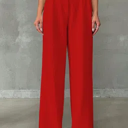 BAESD Women Relaxed Straight Leg High-Rise Trousers-picture-8