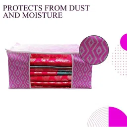 AMAK INC Pink Fabric Multi-Utility Wardrobe Organisers image 3